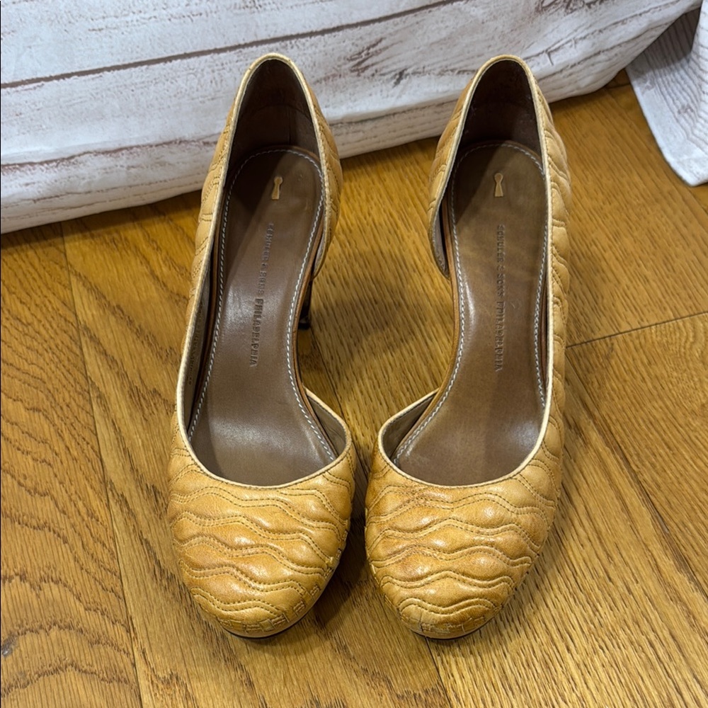 Anthropologie Schuler & Sons Philadelphia Waving Grains D'orsay Pump 8B